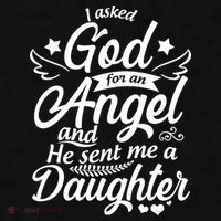 I Asked God For An Angel And He Sent Me A Daughter Ladies PosiCharge Tri-Blend Wicking Tank thumb 2