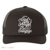 I Asked God For An Angel And He Sent Me A Daughter Yupoong Adult 5-Panel Trucker Hat thumb 0