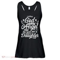 I Asked God For An Angel And He Sent Me A Daughter Ladies Essential Flowy Tank thumb 0