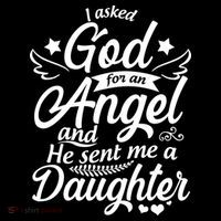 I Asked God For An Angel And He Sent Me A Daughter Women's Hoodie thumb 2