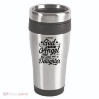 I Asked God For An Angel And He Sent Me A Daughter 16oz Travel Tumbler thumb 0