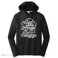 I Asked God For An Angel And He Sent Me A Daughter Performance Fleece Hoodie thumb 0