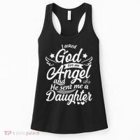 I Asked God For An Angel And He Sent Me A Daughter Women's Tank Top thumb 0