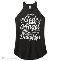 I Asked God For An Angel And He Sent Me A Daughter Women's Perfect Tri Rocker Tank thumb 0