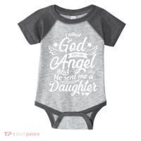 I Asked God For An Angel And He Sent Me A Daughter Infant Baby Jersey Bodysuit thumb 0