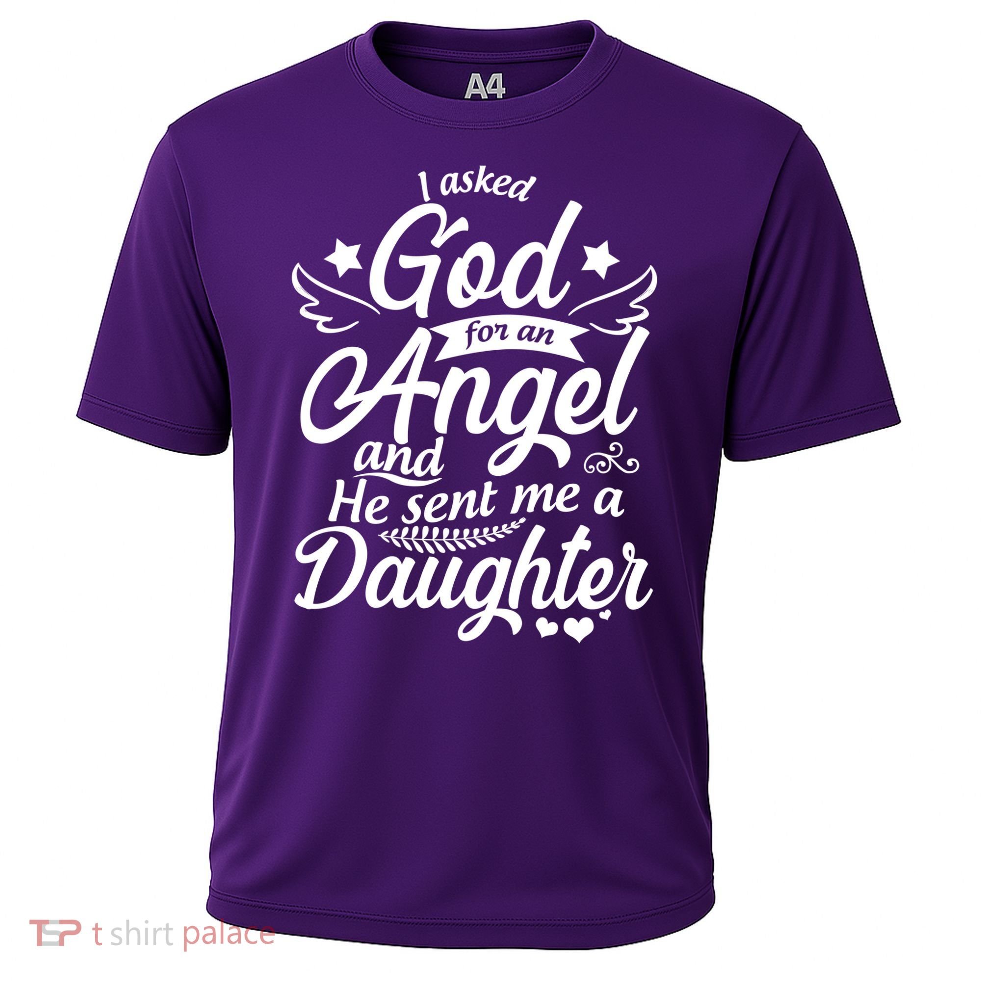 I Asked God For An Angel And He Sent Me A Daughter Cooling Performance Crew T-Shirt