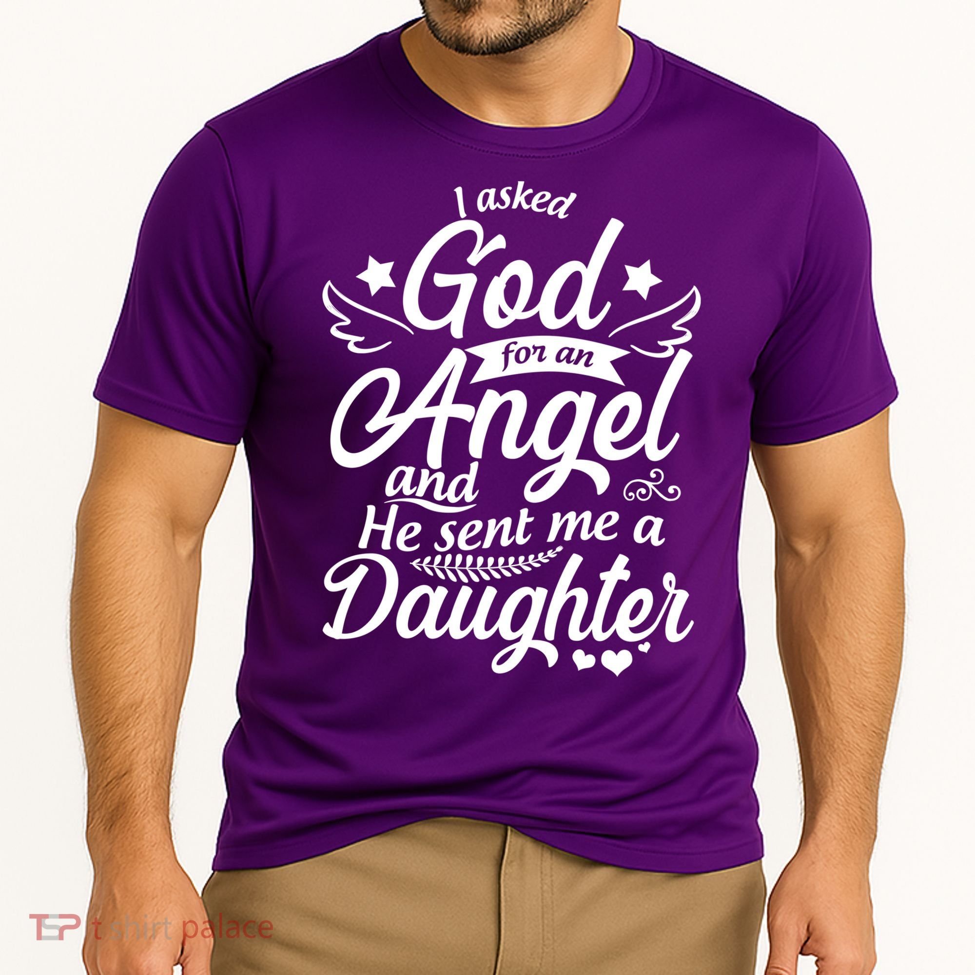 I Asked God For An Angel And He Sent Me A Daughter Cooling Performance Crew T-Shirt