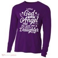 I Asked God For An Angel And He Sent Me A Daughter Cooling Performance Long Sleeve Crew thumb 0