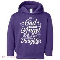 I Asked God For An Angel And He Sent Me A Daughter Toddler Hoodie thumb 0