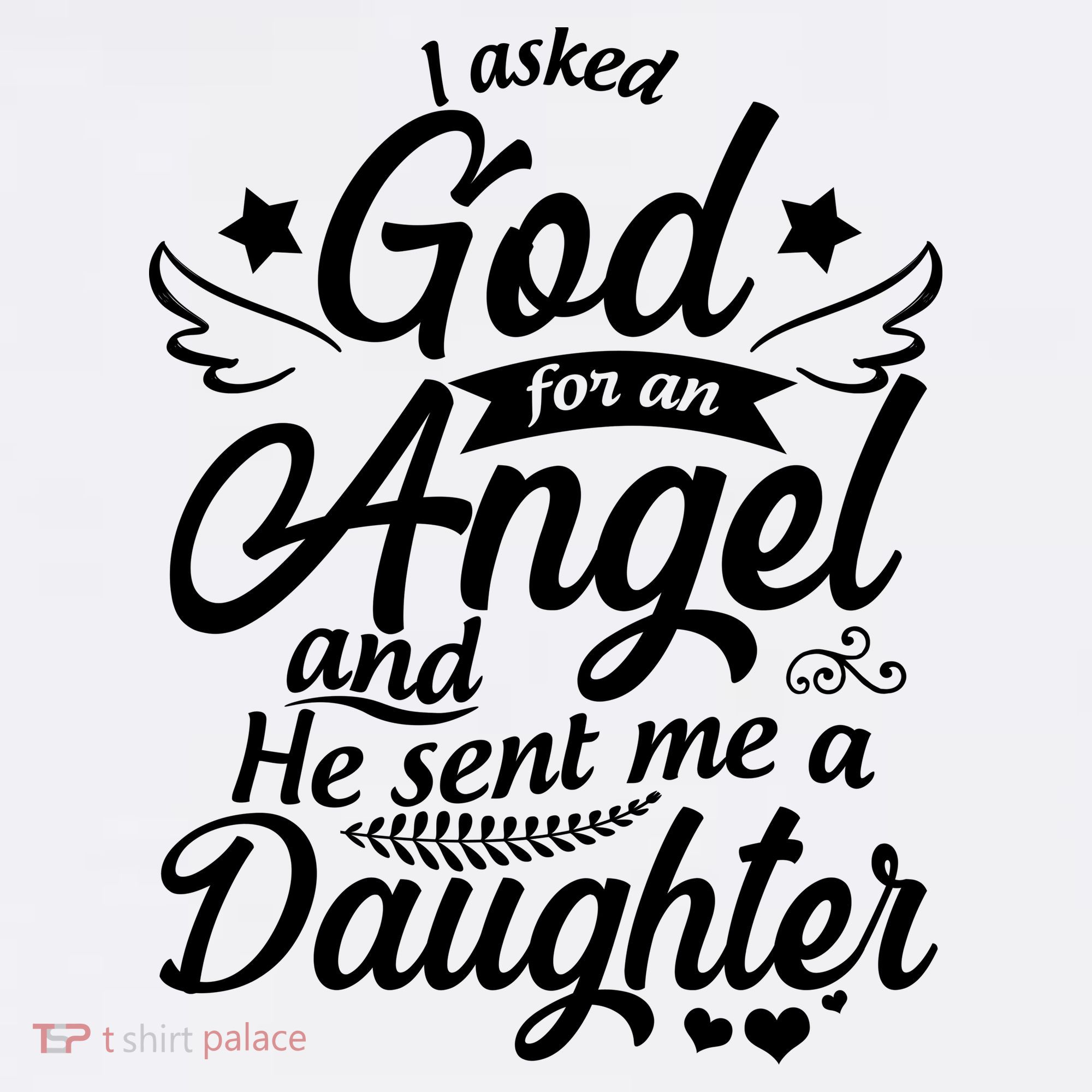 I Asked God For An Angel And He Sent Me A Daughter Comfort Colors Garment-Dyed Hooded Sweatshirt
