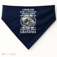 I Asked God For Grandma USA-Made Doggie Bandana thumb 0