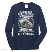 I Asked God For Grandma Long Sleeve Shirt thumb 0