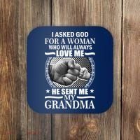 I Asked God For Grandma Coaster thumb 0