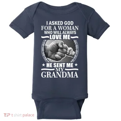 I Asked God For Grandma Baby Bodysuit