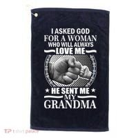 I Asked God For Grandma Golf Towel thumb 0