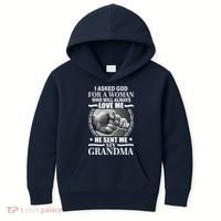 I Asked God For Grandma Kids Hoodie thumb 0