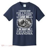I Asked God For Grandma Kids T-Shirt thumb 0
