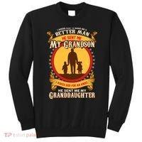 I Asked God to Make Me A Better Man Grandson Granddaughter Sweatshirt thumb 0