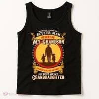 I Asked God to Make Me A Better Man Grandson Granddaughter Tank Top thumb 2