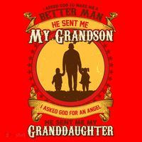 I Asked God to Make Me A Better Man Grandson Granddaughter Santa Hat thumb 1