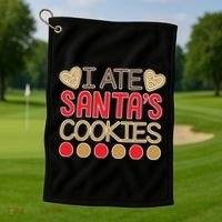 I Ate Santa's Cookie Golf Towel thumb 1
