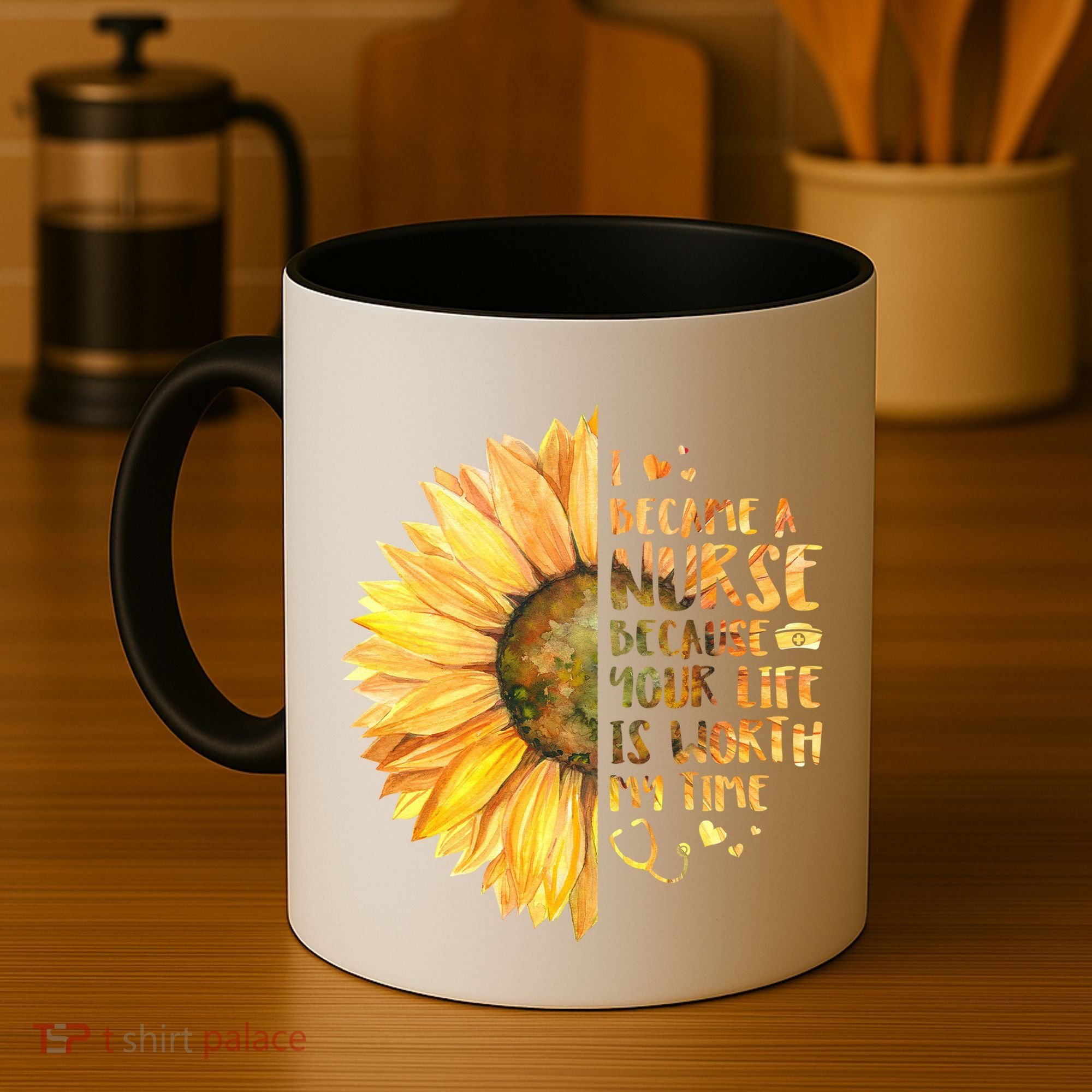 I Became A Nurse Because Your life Is Worth My Time Coffee Mug