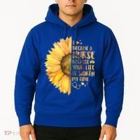 I Became A Nurse Because Your life Is Worth My Time Hoodie thumb 2