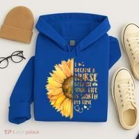 I Became A Nurse Because Your life Is Worth My Time Hoodie thumb 4