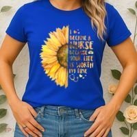 I Became A Nurse Because Your life Is Worth My Time Women's T-Shirt thumb 2