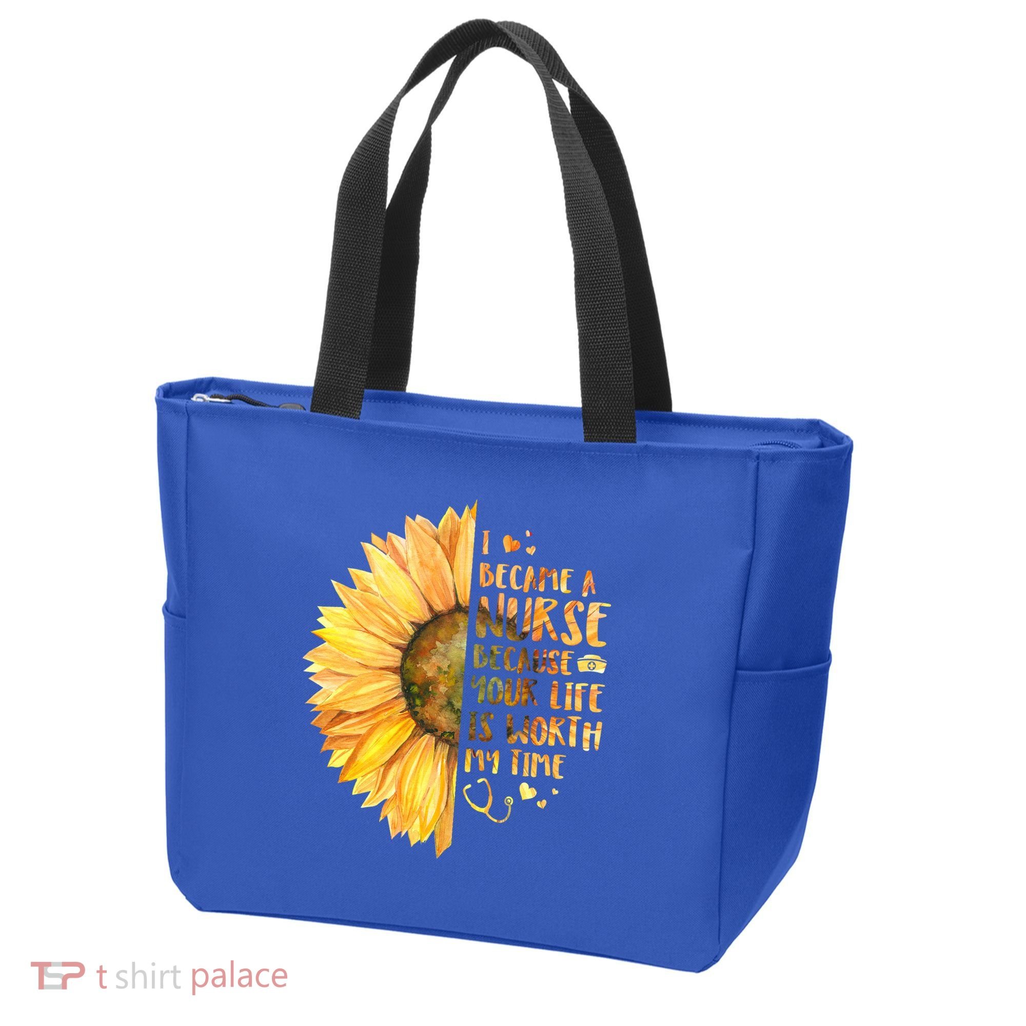 I Became A Nurse Because Your life Is Worth My Time Tote Bag