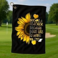 I Became A Teacher Because Your Life Is Worth My Time Golf Towel thumb 1