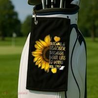 I Became A Teacher Because Your Life Is Worth My Time Golf Towel thumb 2