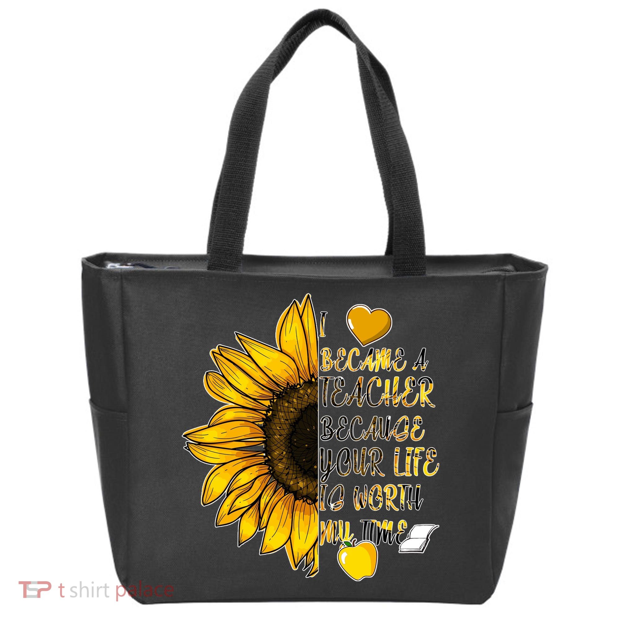 I Became A Teacher Because Your Life Is Worth My Time Tote Bag