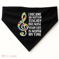 I Became An Autism Teacher For You USA-Made Doggie Bandana thumb 0