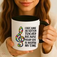 I Became An Autism Teacher For You Coffee Mug thumb 3