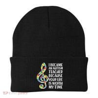 I Became An Autism Teacher For You Beanie thumb 0