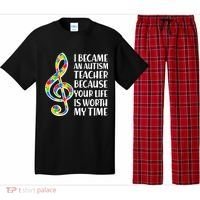 I Became An Autism Teacher For You Pajama Set thumb 0