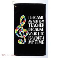 I Became An Autism Teacher For You Golf Towel thumb 0