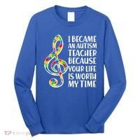 I Became An Autism Teacher For You Long Sleeve Shirt thumb 0