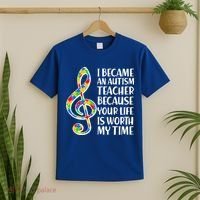 I Became An Autism Teacher For You T-Shirt thumb 2