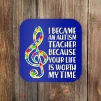 I Became An Autism Teacher For You Coaster thumb 0