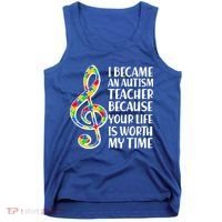 I Became An Autism Teacher For You Tank Top thumb 0