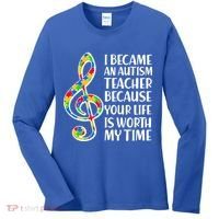 I Became An Autism Teacher For You Women's Long Sleeve Shirt thumb 0
