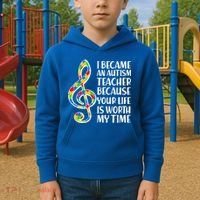 I Became An Autism Teacher For You Kids Hoodie thumb 2