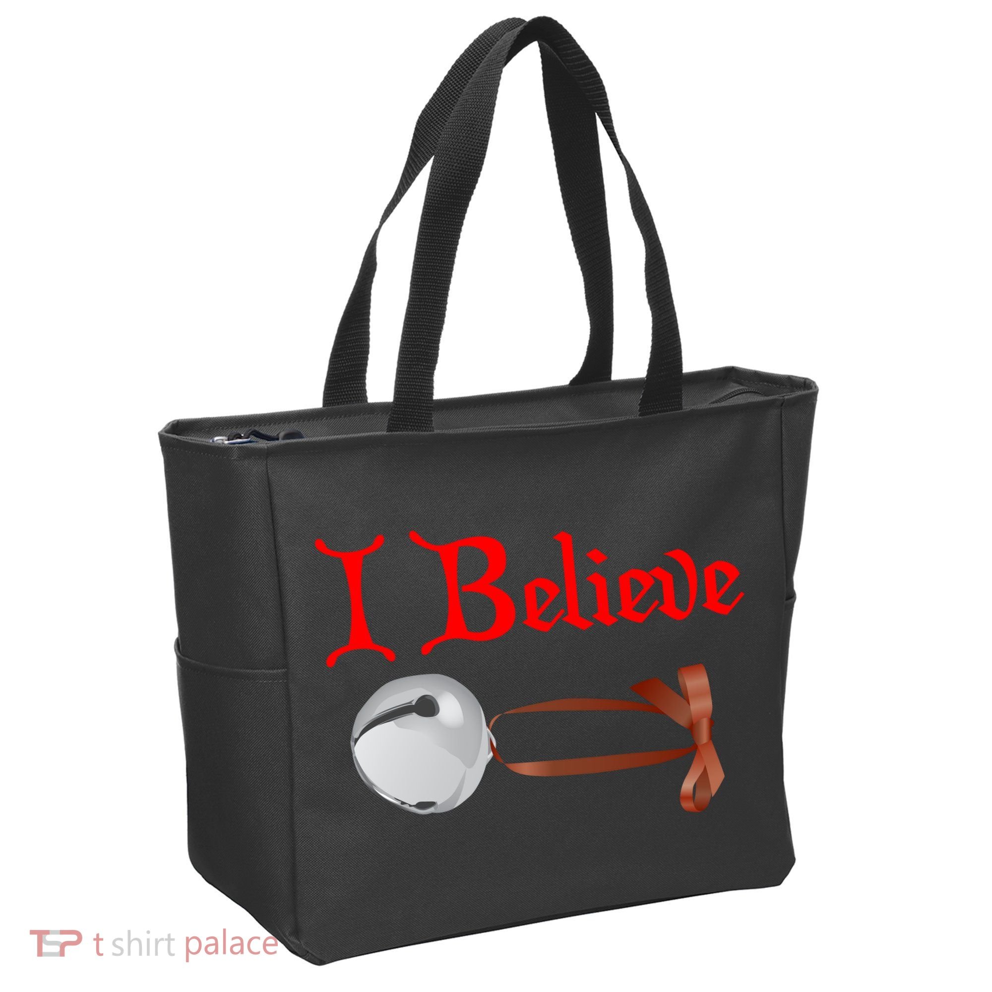 I Believe Christmas Bell Tote Bag