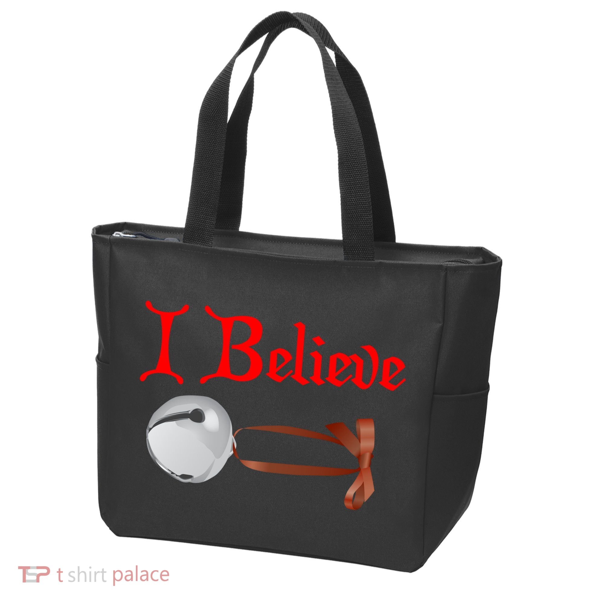 I Believe Christmas Bell Tote Bag