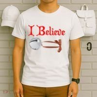 I Believe Christmas Bell T-Shirt thumb 6