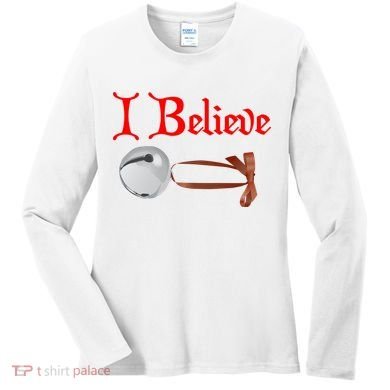 I Believe Christmas Bell Women's Long Sleeve Shirt