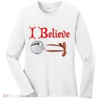 I Believe Christmas Bell Women's Long Sleeve Shirt thumb 0