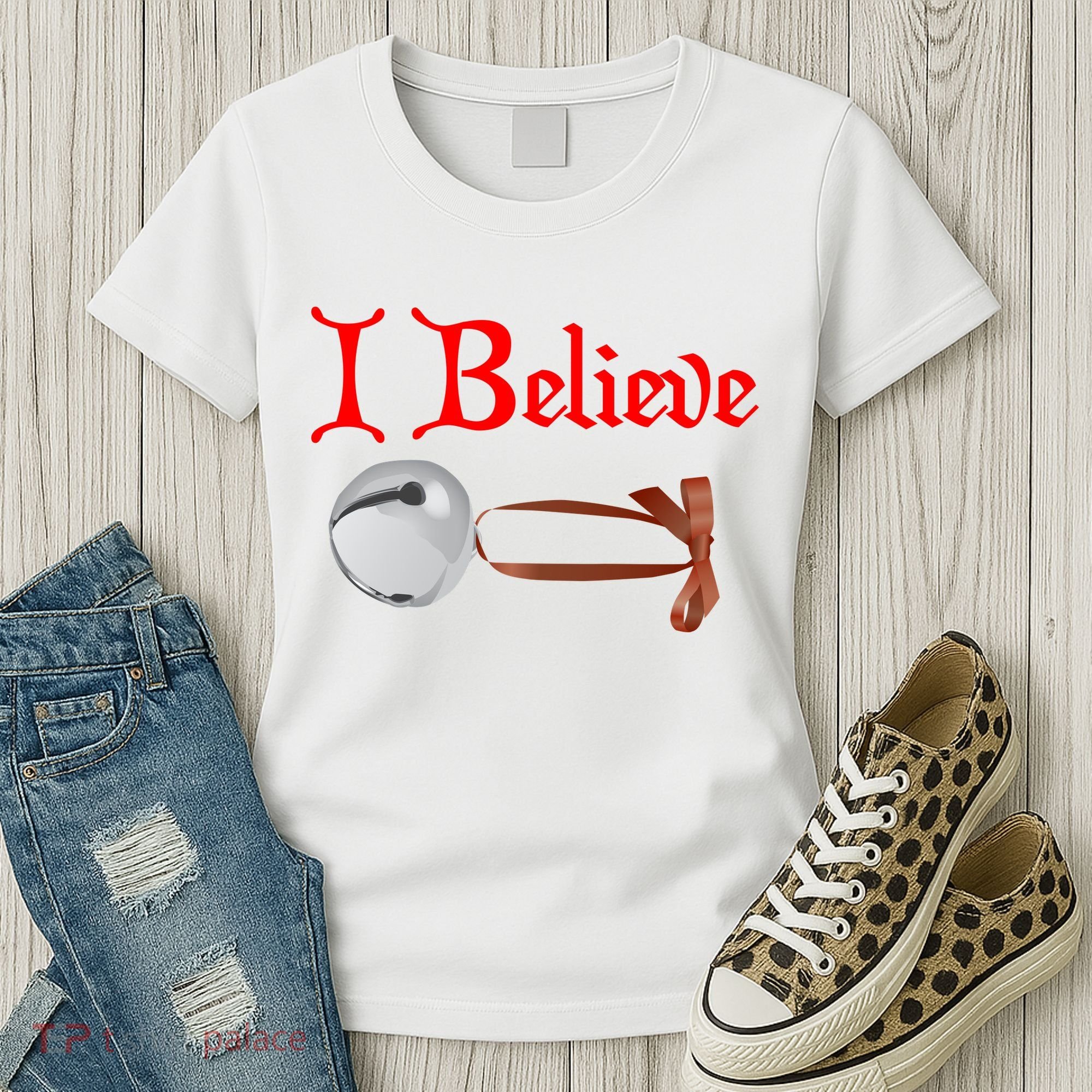 I Believe Christmas Bell Women's T-Shirt
